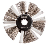 RIDGID 2" (55mm) nylon/steel brush for 5/16" (8mm) cable with nylon and steel strings – product view | 68973
