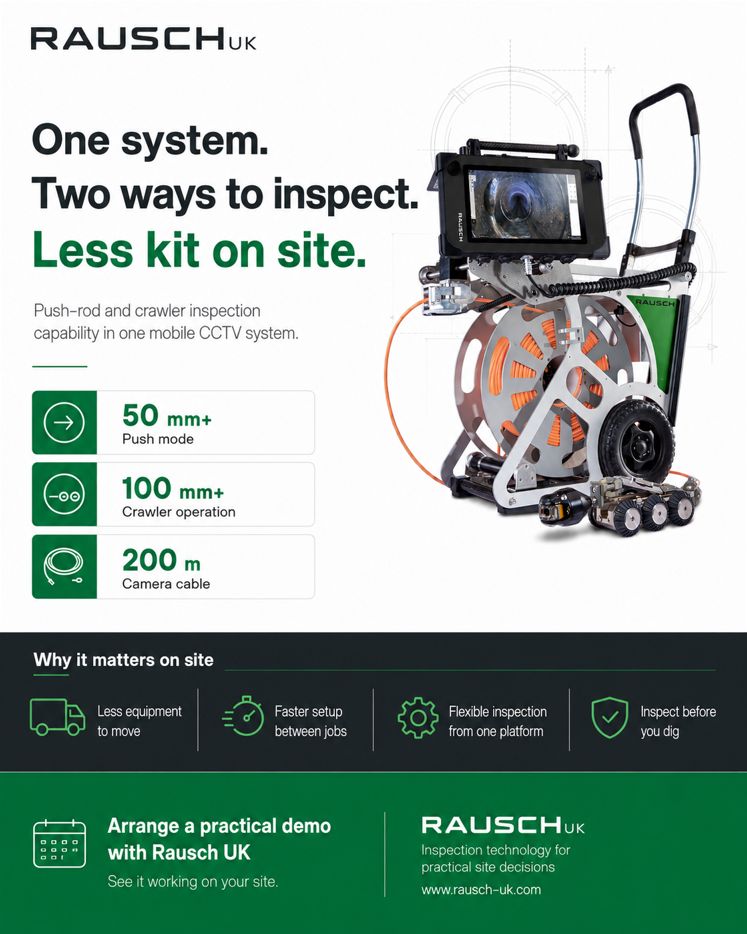 Push rod and crawler CCTV inspection systems for drainage and sewer inspection