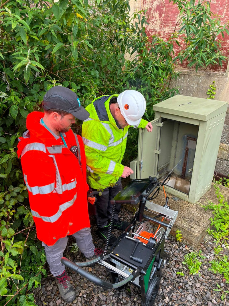 Rausch CCTV inspection equipment demonstrated in a real working setup
