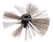 RIDGID 4" (105mm) nylon/steel brush for 5/16" (8mm) cable with nylon and steel strings – three-quarter view | 68983
