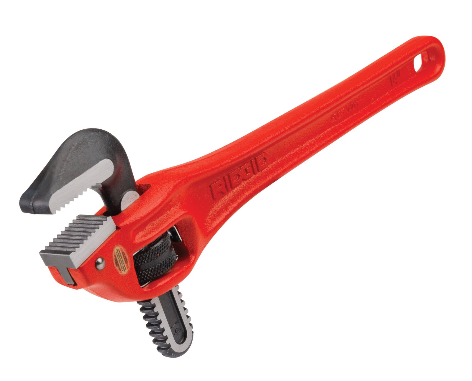 RIDGID 14" Heavy-Duty Offset Pipe Wrench – three-quarter view | 89435