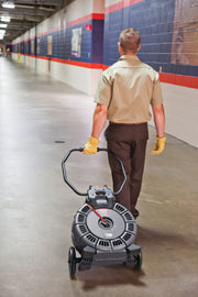 RIDGID SeeSnake® rM200A Reel (200' / 61 m) with Self-Leveling Camera powered with TruSense® – in use | 63658