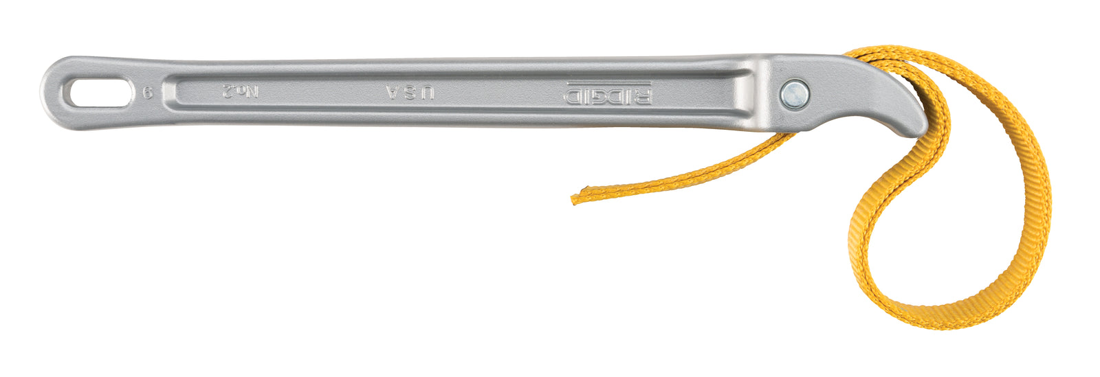 RIDGID 11 ¾” Aluminum Strap Wrench for Plastic with 17” x 1-1/16” Strap – product view | 31355