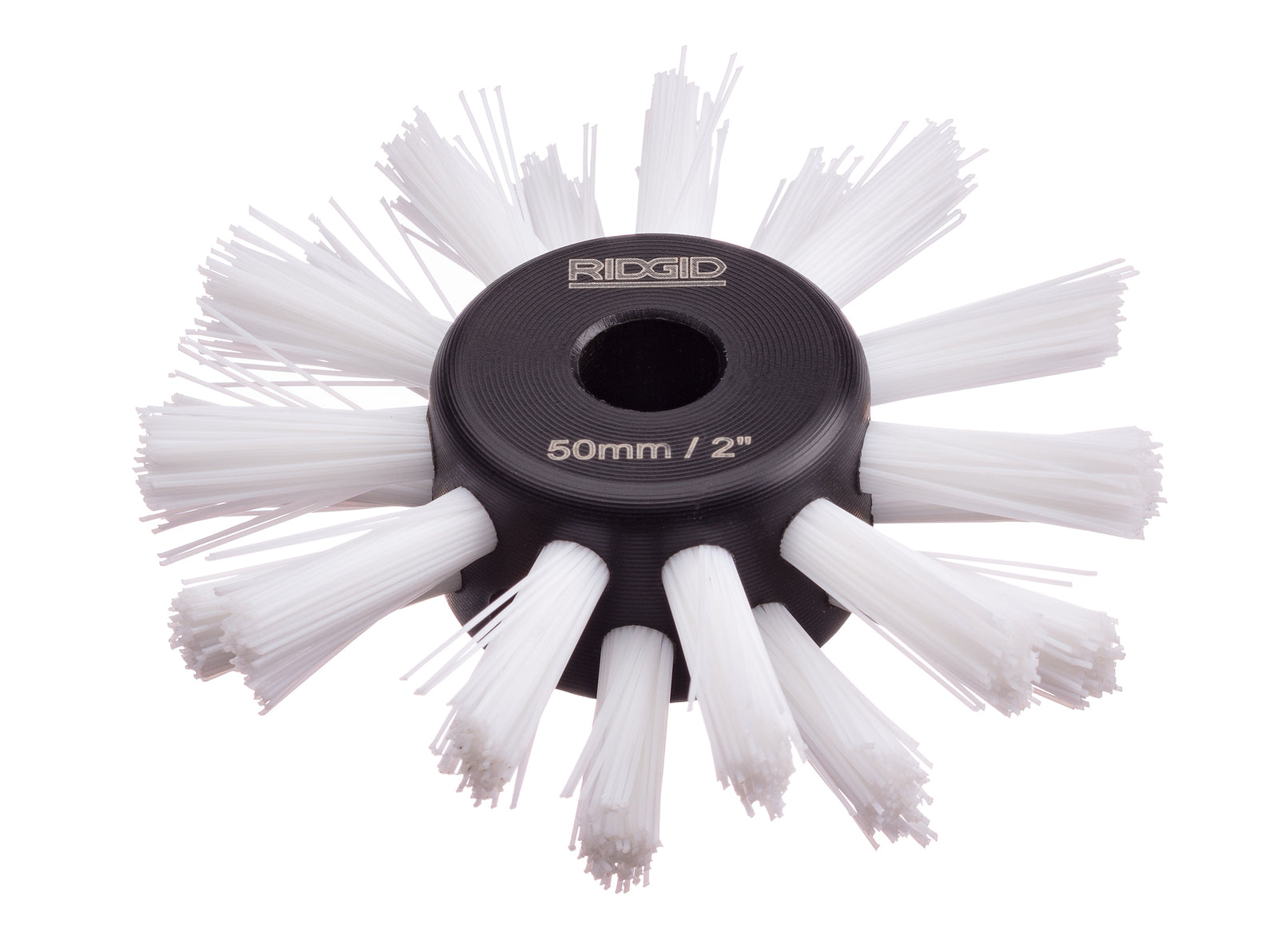 RIDGID 2" (50mm) nylon brush for 1/4" (6mm) cable – three-quarter view | 68938