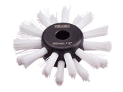 RIDGID 2" (50mm) nylon brush for 1/4" (6mm) cable – three-quarter view | 68938