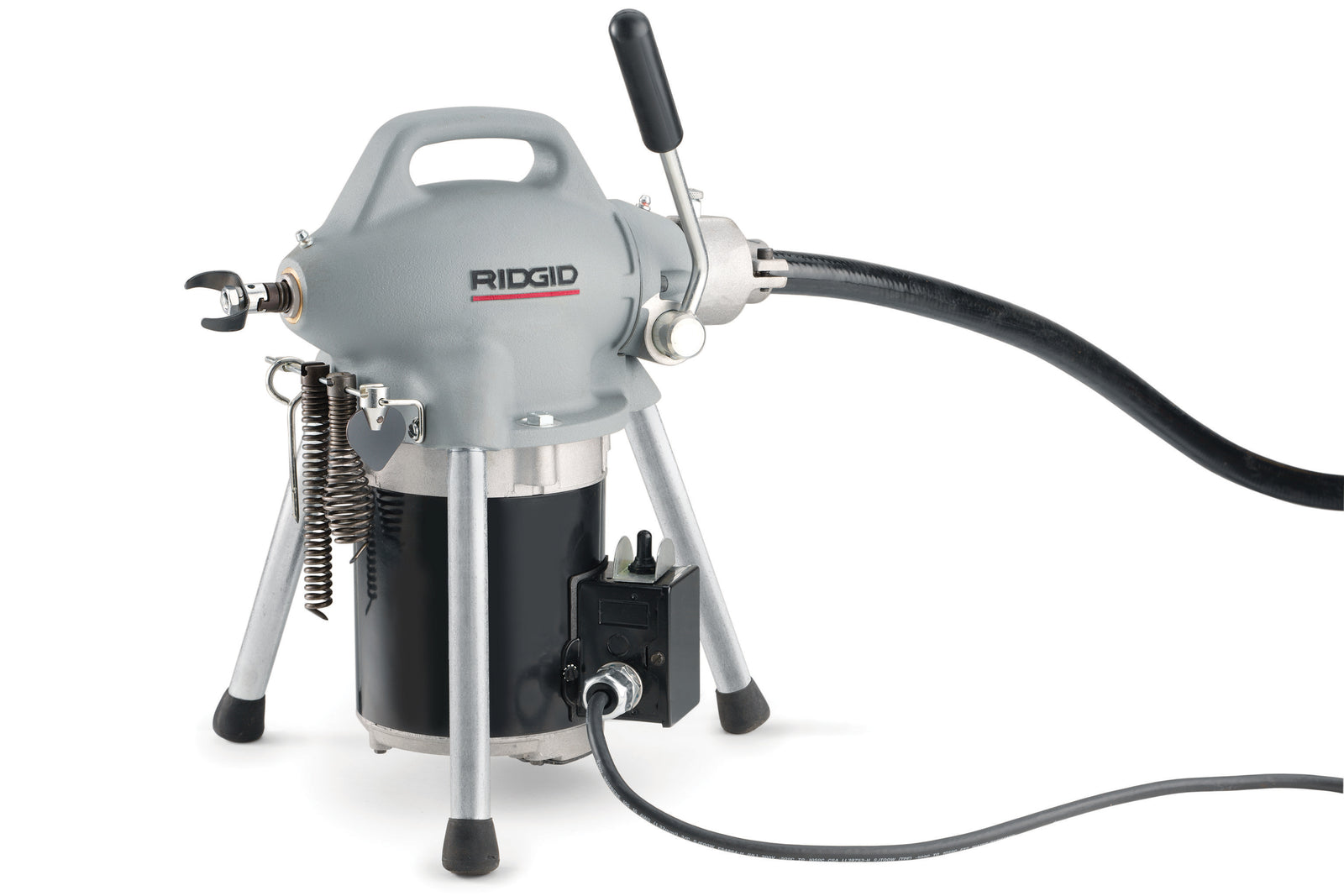 RIDGID Machine with A-1 RIDGID drain cleaning mitt – product view | 11971