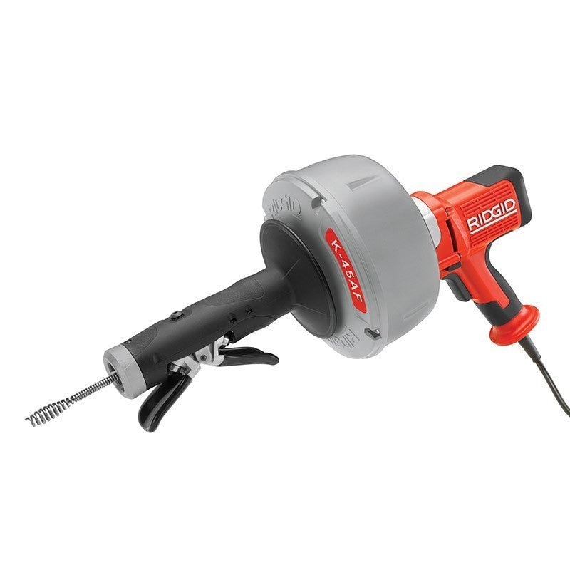RIDGID Machine with: – C-1IC, 5⁄16" (8 mm) x 25' (7,6 m) Inner Core Cable with  Inner Drum – C-6, 3⁄8" (10 mm) x 25' (10,7 m) Cable w/Inner Drum – T-250, Five-Piece Tool Set for 3⁄