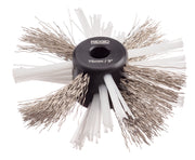 RIDGID 3" (80mm) nylon/steel brush for 5/16" (8mm) cable with nylon and steel strings – three-quarter view | 68978