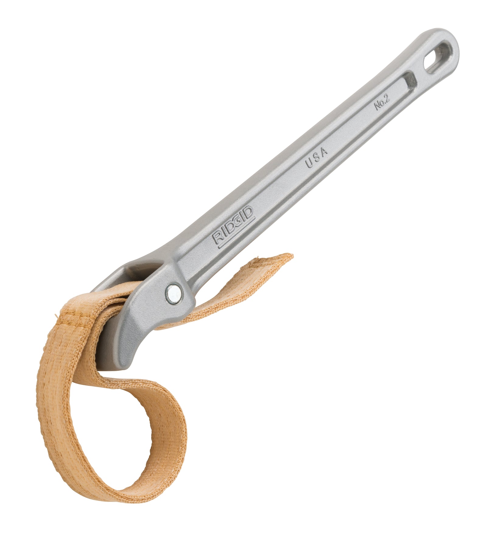 RIDGID 11 ¾” Heavy-Duty Strap Wrench with 17” x ½” Strap – three-quarter view | 31335