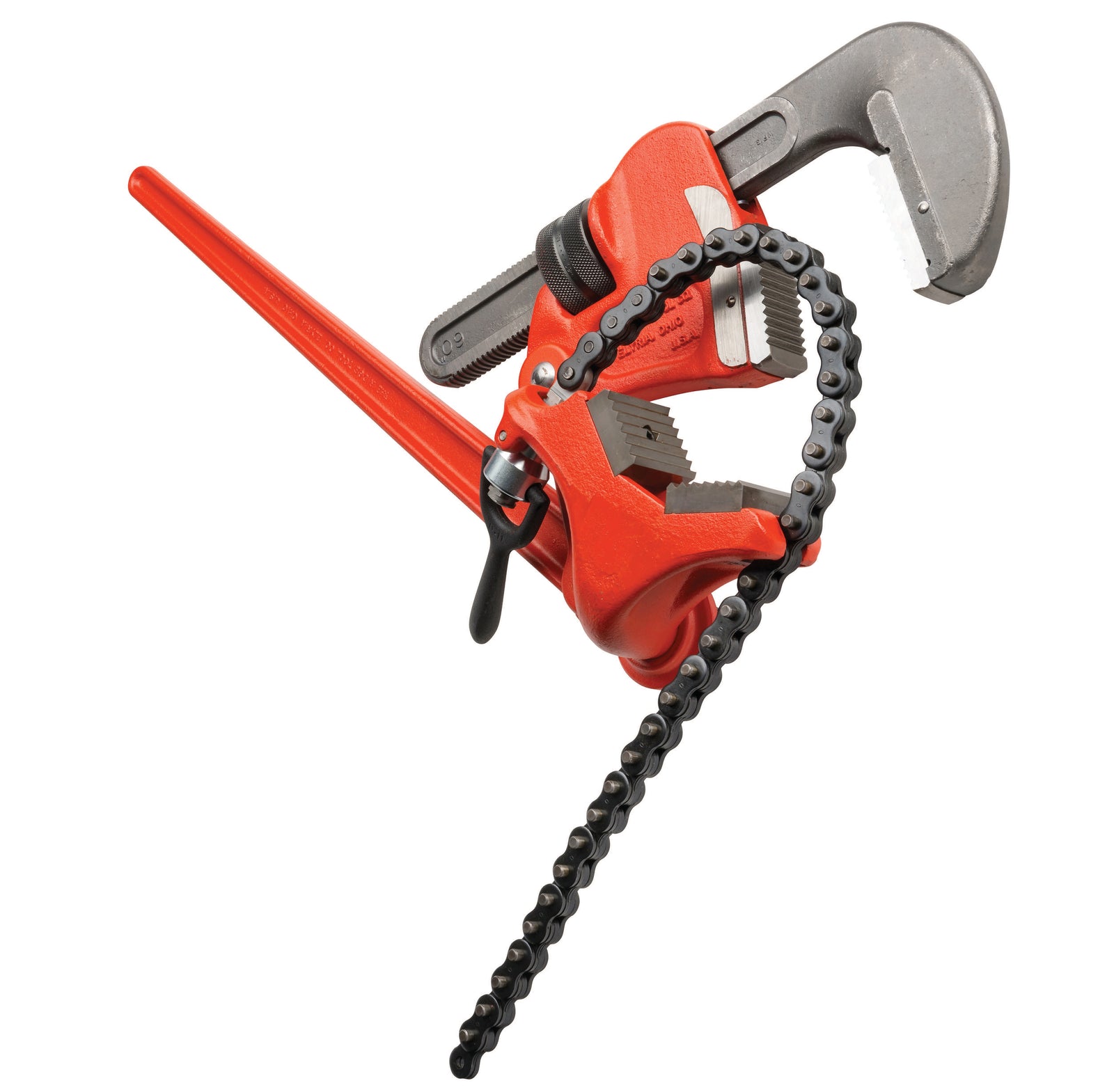 RIDGID S-8A Compound Leverage Wrench, 8" Pipe Capacity – three-quarter view | 31390