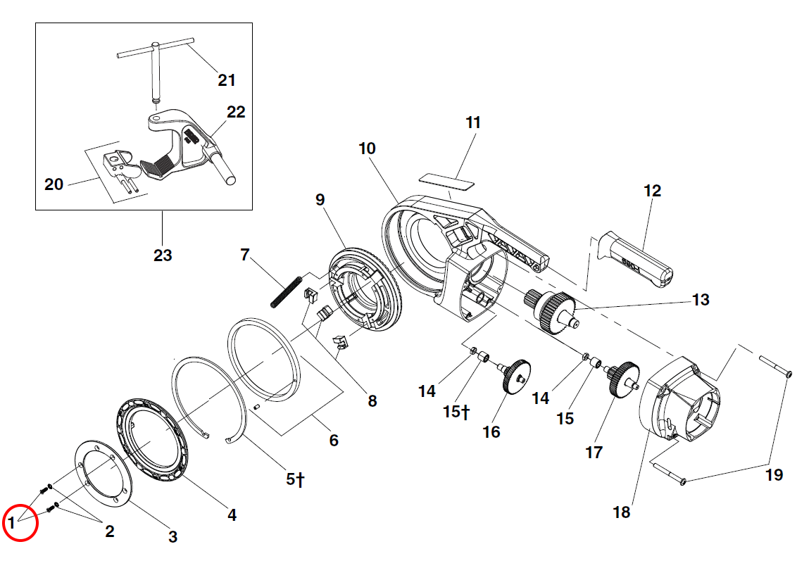 RIDGID Lock Plate Screw – for professional pipe threading