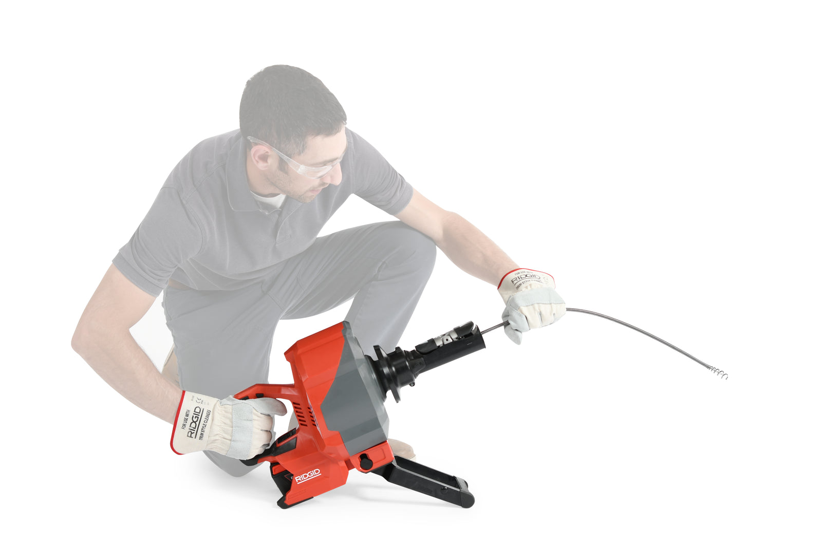 RIDGID K-46 Cordless SinkSnake™ Deluxe Kit with 5/16" x 25' Cable, 3/8" x 35' Cable, T-250 Tool Set, Carrying Case, 18V 2.5Ah Battery & Charger – product view | 78068