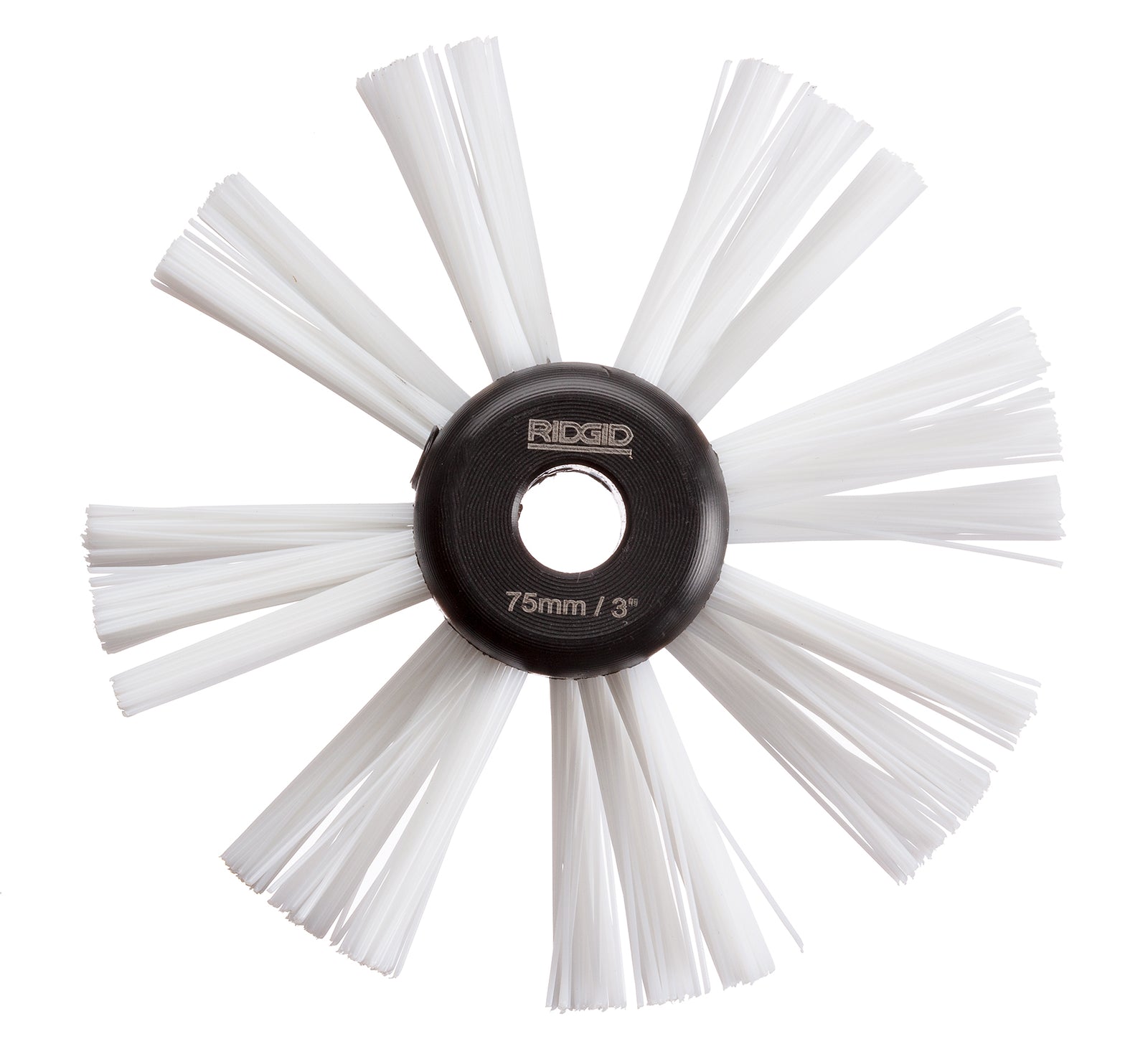 RIDGID 3" (75mm) nylon brush for 5/16" (8mm) cable – product view | 68948