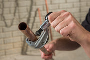 RIDGID 150-L Constant Swing Tubing Cutter, Extended Length with Heavy-Duty Wheel – in use | 66742