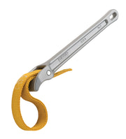 RIDGID 11 ¾” Aluminum Strap Wrench for Plastic with 17” x 1-1/16” Strap – three-quarter view | 31355