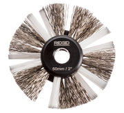 RIDGID 2" (55mm) nylon/steel brush for 5/16" (8mm) cable with nylon and steel strings – product view | 68973
