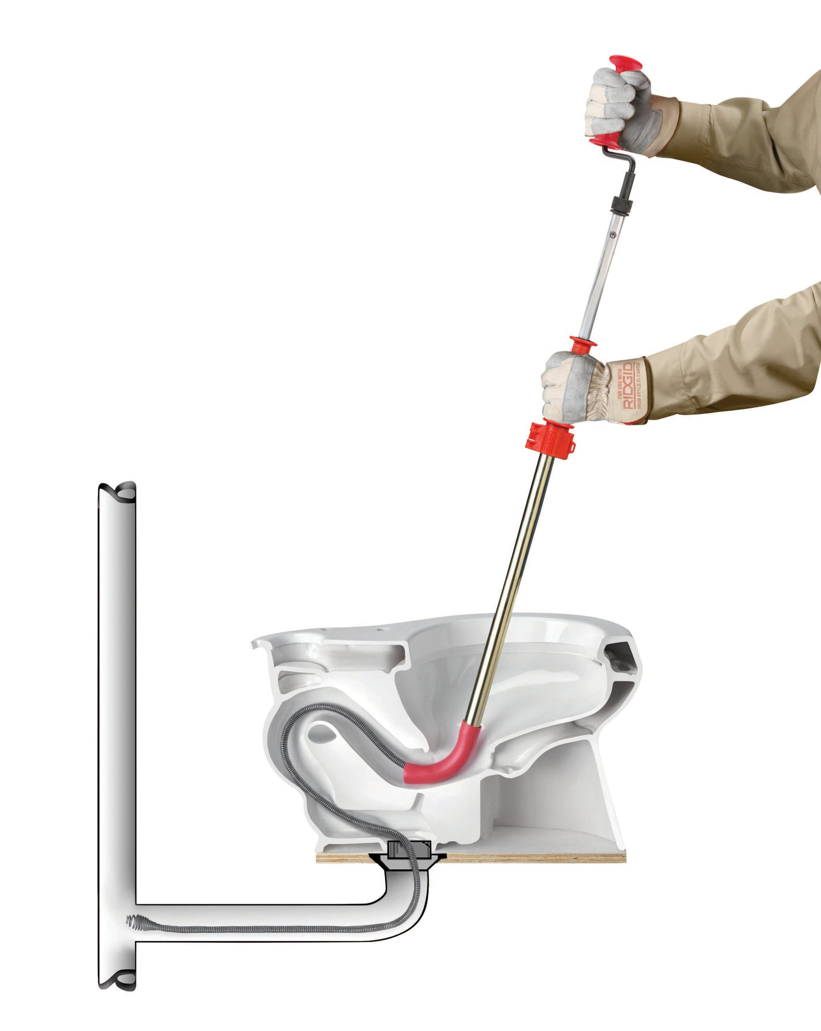RIDGID K-6P | 6' Toilet Auger w/Bulb Head – product view | 56658