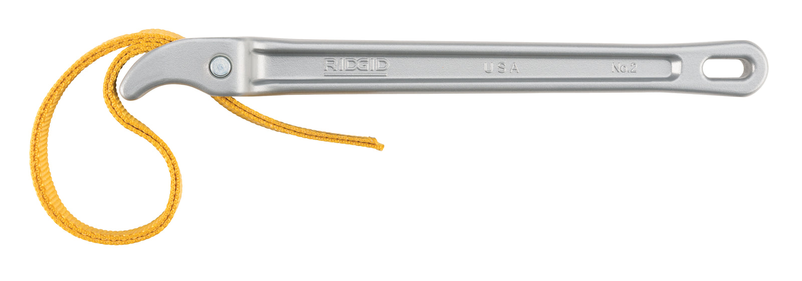 RIDGID 11 ¾” Aluminum Strap Wrench for Plastic with 17” x 1-1/16” Strap – product view | 31355