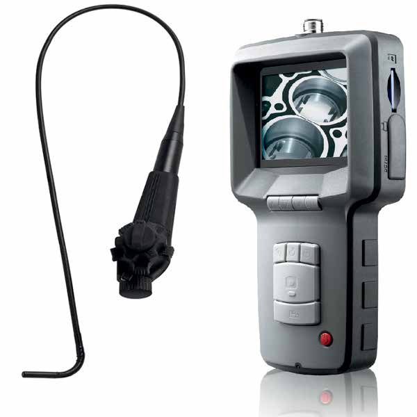 ME LCD handset with articulating camera probe