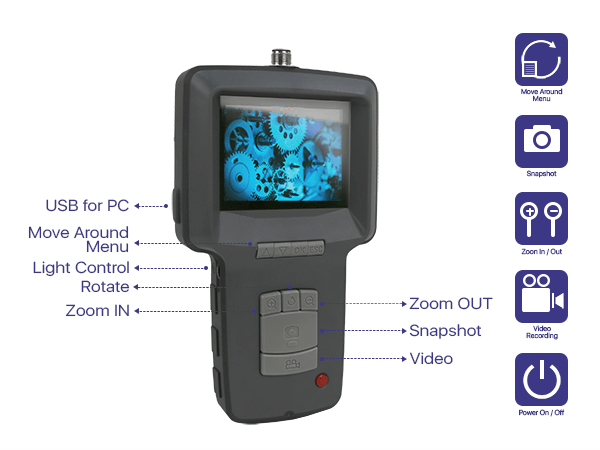 Industrial videoscope inspection accessories