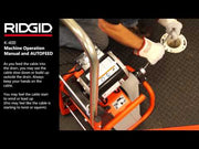 Product demonstration: How To Use the RIDGID® K-400 Drum Machine – Machine Operation Manual & AUTOFEED