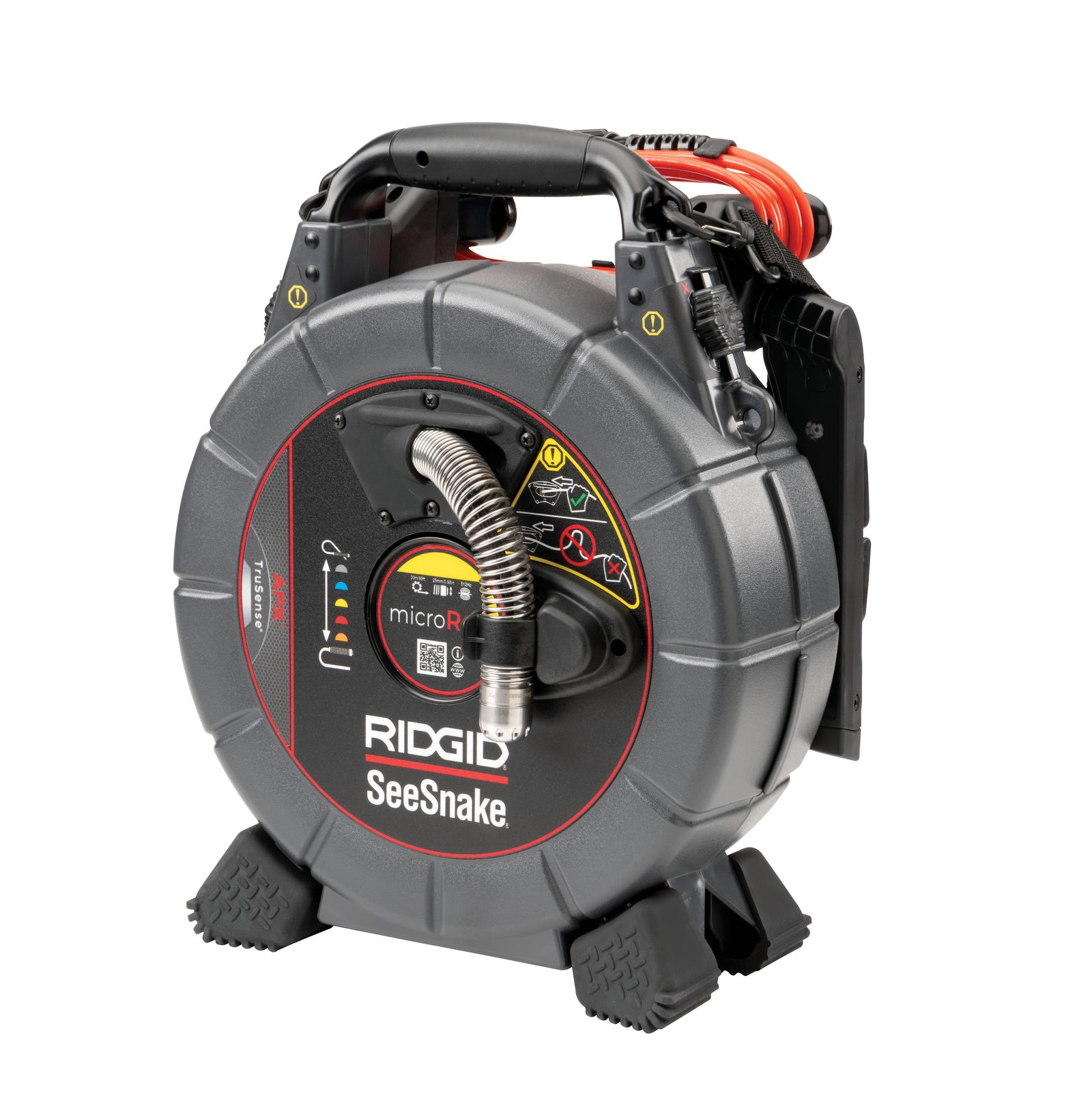 RIDGID SeeSnake® MicroReel APX System, includes CSx Via Streaming Device, 18V Battery and Charger – product view | 75853