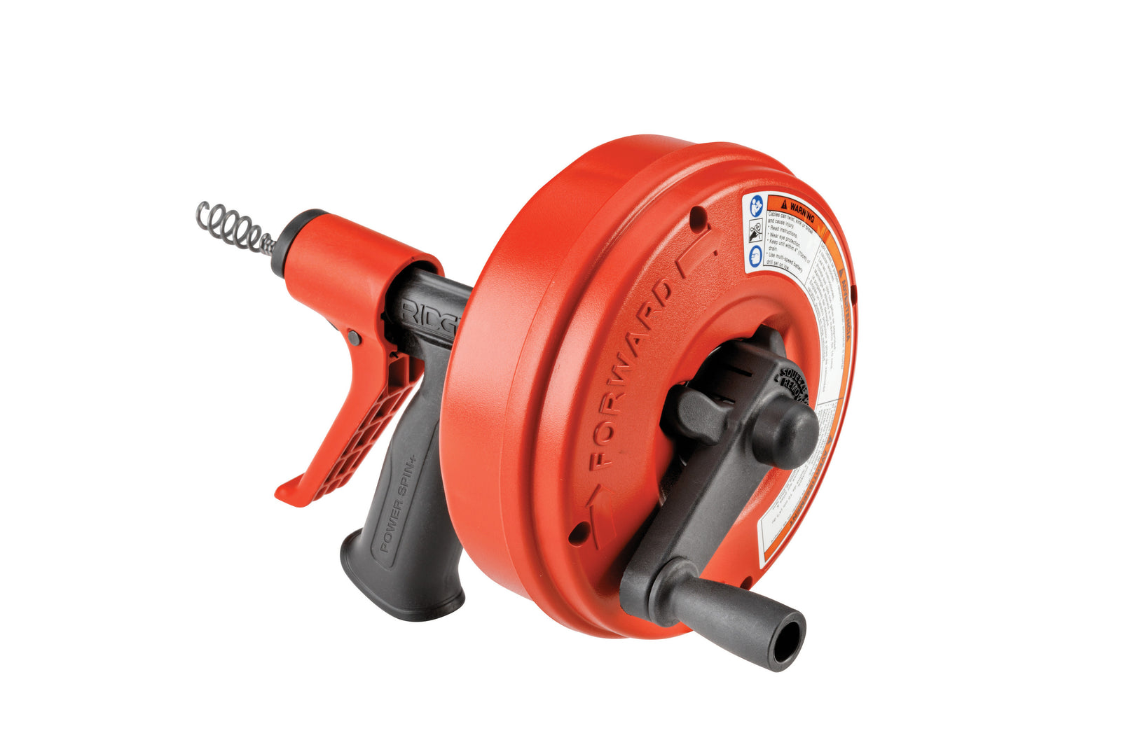 RIDGID Power Spinner Drain Cleaner – rear view | 57043