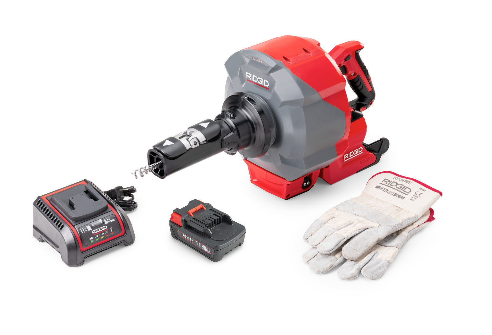 RIDGID K-46 Cordless SinkSnake™ with 5/16" x 25' IC Cable, 18V 2.5Ah Battery & Charger, UK Plug – cord detail | 78088