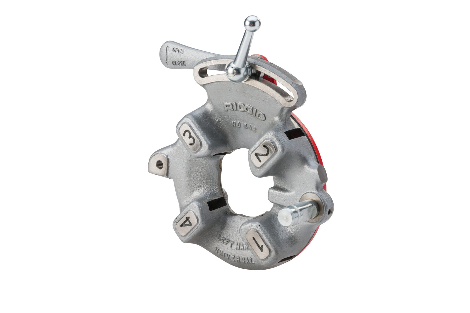 RIDGID 811A 1/8” - 2” BSPT Die Head, Quick-Opening, RH – three-quarter view | 97070