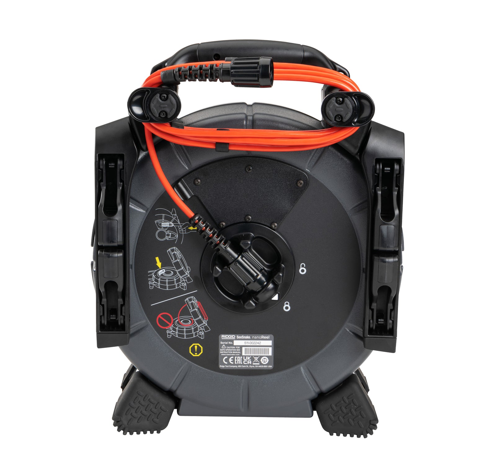 RIDGID SeeSnake® NANOreel Inspection Reel with micro CA-350x Handheld Camera with Wi-Fi – rear view | 77598